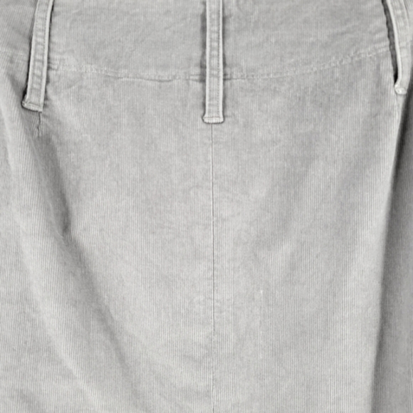 EXPRESS Button Front Corduroy Pencil Skirt Light Grey - Picture 10 of 13